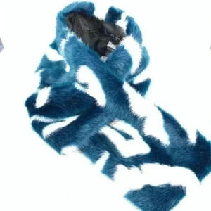 New Ted Baker zellia Lux teal faux fur vegan scarf